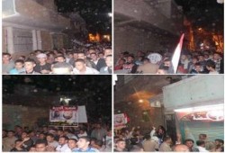 مسيرة ليلية حاشدة بديرمواس بالمنيا رفضًا للانقلاب (فيديو)