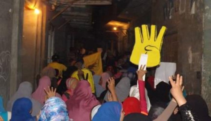 مسيرة ليلية بقرية مزغونة بمركز البدرشين تنديداً بالانقلاب العسكري الدموي (صور)