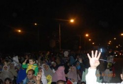 مسيرة ليلية بمدينة السادات ضد الانقلاب العسكرى