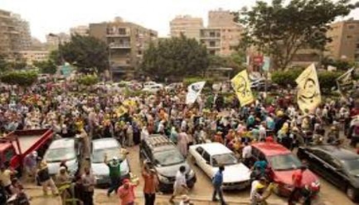 مظاهرة مدينة نصر في طريقها لميدان "رابعة" رفضًا للانقلاب