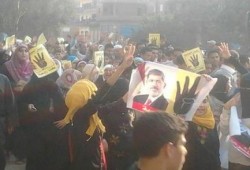 مسيرة حاشدة بسيدى سالم كفرالشيخ تنديدا بمجازر الإنقلاب