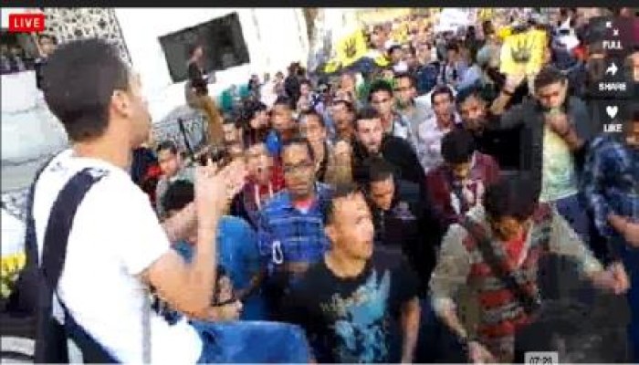 مظاهرة  لطلاب ضد الانقلاب بالبيطاش لمقتل عبدالرحمن طارق