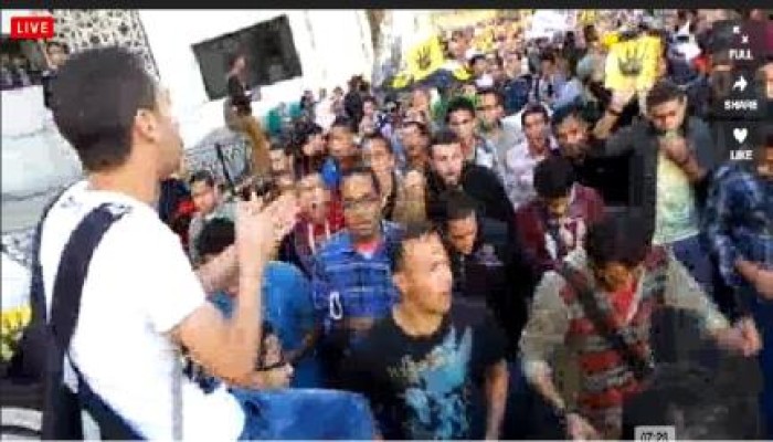 مظاهرة  لطلاب ضد الانقلاب بالبيطاش لمقتل عبدالرحمن طارق
