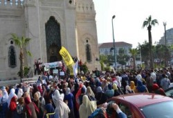 مظاهرات طلابية -  بالقائد إبراهيم - رفضاً لمحاكمة الطالبات