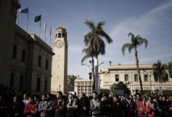 انتفاضة طلابية في جامعة القاهرة بمناسبة مرور 100 يوم علي فض رابعة