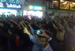 مظاهرات حاشدة بطنطا احياء لذكرى محرقة رابعة