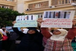 وقفه أمام منزل القاضي الذي قضى بحبس حرائر الإسكندرية