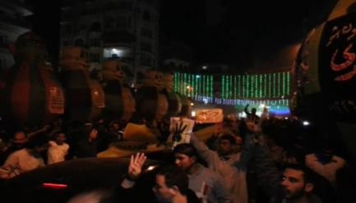 مسيرة حاشدة بالمحلة الكبري فى مليونية جمعة القصاص "فيديو"