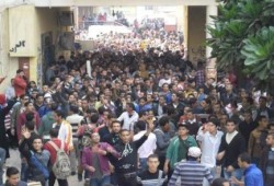 استمرار إضراب جامعة الاسكندرية لليوم الثاني علي التوالي