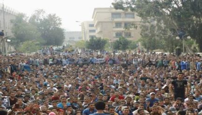 بالصور حشود تنطلق من جامعة الأزهر مناهضة للإنقلاب ومنددة بالإدارة‏