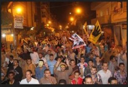 5 مسيرات ليلية بالإسكندرية تطالب بمحاكمة الانقلابيين واسقاط الانقلاب