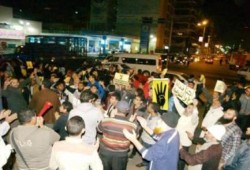 بالصور: وقفة أحرار بورسعيد الرافضين للإنقلاب أمام هيئة المينا