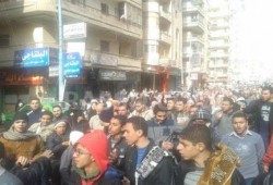 تغطية مصورة لمسيرة ضد الانقلاب بالمنصورة قبل الاعتداء عليها