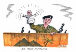 صورة السيسي وعدلي منصور والنظام الانقلابي الحاكم في الصحافة الألمانية