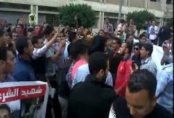 بالفيديو تظاهر طلاب جامعة الأزهر فرع طنطا رفضا للانقلاب