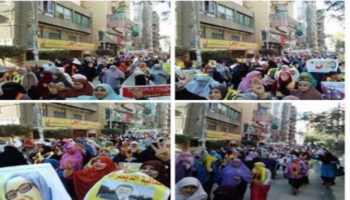 نساء ضد الانقلاب بالشرقية ينتفضون رفضا لوثيقة الدستور والانقلاب العسكرى