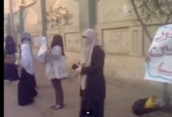 بالفيديو  سلسلة بشرية لفتيات المحلة الكبرى ضد الانقلاب