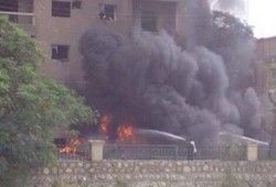 انفجار في جراج للسيارات بجوار مبنى المخابرات العامة بالقاهرة