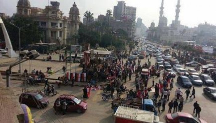 50 متظاهر في "مليونية" توفيق عكاشة لدعم السيسي بالمنصورة