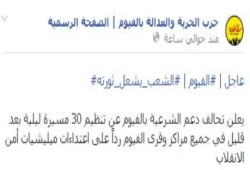 "الشعب يشعل ثورته": دعم الشرعية بالفيوم ينظم 30 مسيرة ليلية ردا على اعتداءات الداخلية