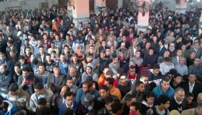 تشييع جنازة طالب الأزهر الشهيد بلال محمود عبد الكريم من مسجد السلام