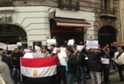 وقفة للمصريين بجنيف رفضًا للانقلاب العسكري ودستوره الباطل