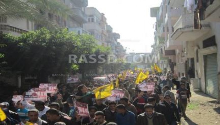 مليونية "اسقاط استفتاء الدم"  شعار مسيرة دمياط الجديدة صباح اليوم