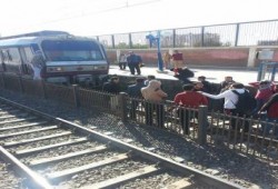 في تصعيد ثوري جديد طلاب ضد الانقلاب يجامعة حلوان تقطع خط مترو المرج (صور)