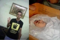 صورة الشهيد شاكر عبد الستار شهيد رصاص الشرطة في ميدان الحلمية