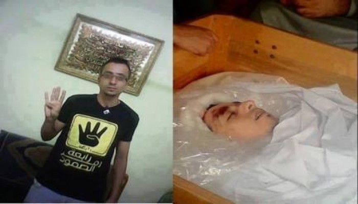 صورة الشهيد شاكر عبد الستار شهيد رصاص الشرطة في ميدان الحلمية