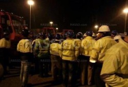 عمال شركة قناة السويس للحاويات بشرق بورسعيد يبداون في اضراب عن العمل