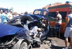 مصرع 19 شخصًا فى حادث تصادم بأسوان