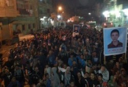 بالصور.. مسيرة ليلية بناهيا تحشد لـ"25 يناير"