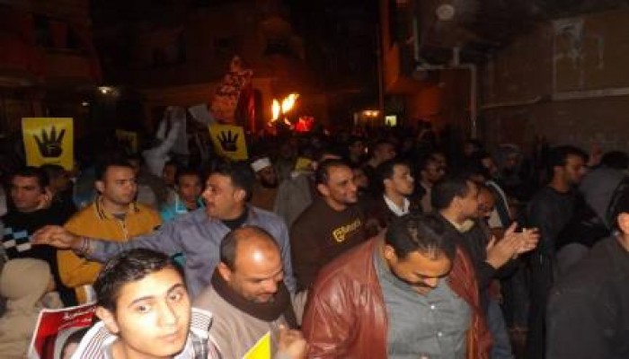 مسيرة حاشدة لرفض الانقلاب بقرية ابو رجوان بمركز بالبدرشين للتنديد بجرائم الإنقلابيين