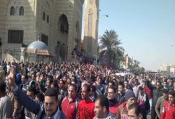 مسيرة حاشدة من مسجد الحصري بـ 6 أكتوبر