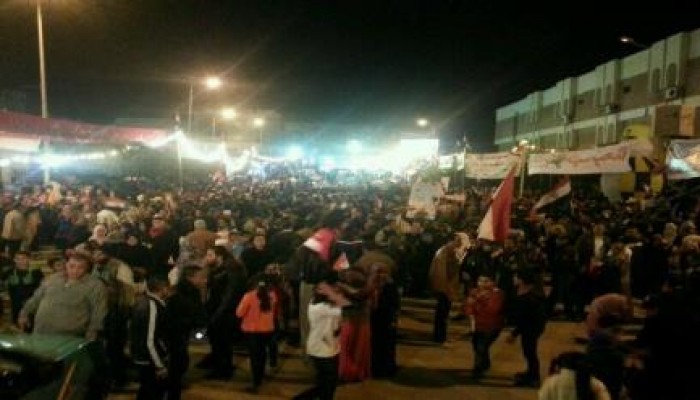 إصابات بصفوف عبيد السيسي المحتفلين بذكرى الثورة في العريش