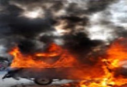 إشعال النيران بسيارة رائد شرطة بالغربية