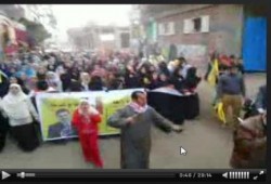 25 يناير اليوم الثاني: مظاهرة حاشدة بالقرين ضد إجرام العسكر (فيديو)