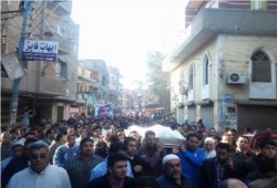 بالصور تشييع جنازة الشهيد أسامة علي بقرية أويش الحجر بالمنصورة