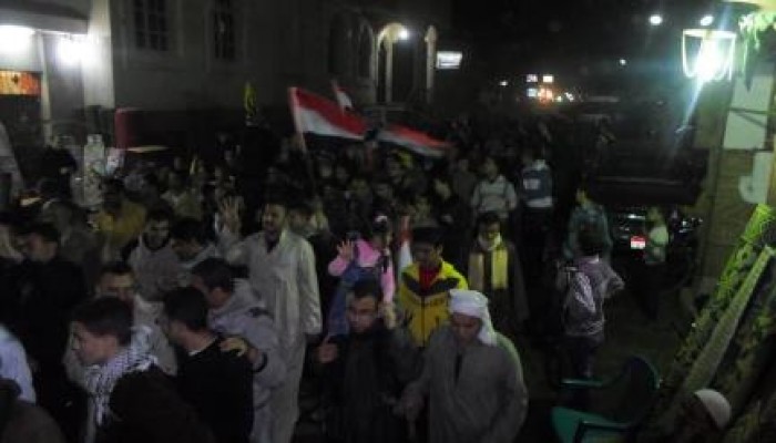 مسيرة لمعارضي الانقلاب بالجيزة للتنديد باعتداءات الداخلية على المتظاهرين