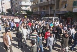 مسيرة حاشدة لتحالف دعم الشرعية بالمنتزه بالاسكندرية