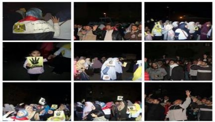 مدينة الشيخ زايد تواصل مسيراتها الليلية فى اسبوع (الصمود وفاء لدماء الشهداء)