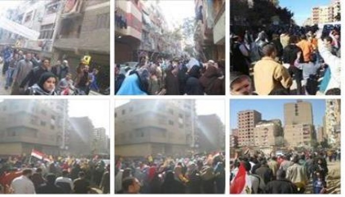 إنطلاق مسيرة أحرار ناهيا الآن في شارع السهراية والأعداد بالآلاف