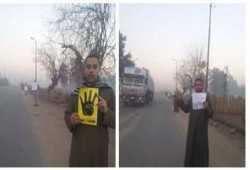 سلسلة بشرية بالمنوفية لرفض الانقلاب العسكرى