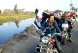 بالفيديو.. مسيرة دراجات بخارية مناهضة للانقلاب العسكري بكوم حمادة بحيرة