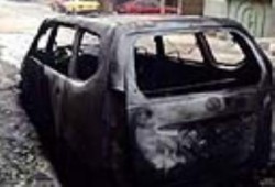 إحراق سيارة لواء بالأمن المركزي بالدقهلية