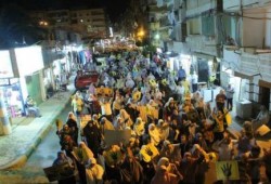 مسيرة حاشدة لأحرار ناهيا تطالب بالقصاص والإفراج عن المعتقلين