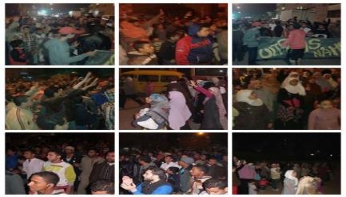 الشيخ زايد: مسيرة احتجاجية ثورية مناهضة لعسكرة الدولة (صور)
