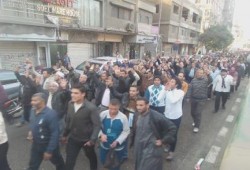 مسيرة حاشدة تنطلق من أرض اللواء بالمهندسين في ذكرى تنحي المخلوع مبارك