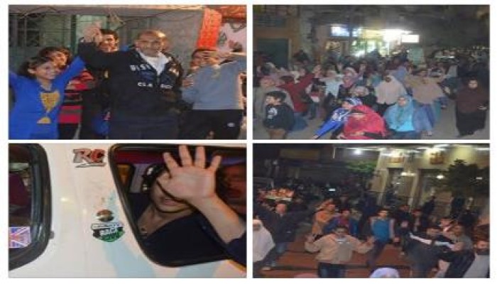 بالفيديو.. مظاهرة حاشدة بسيدي بشر في ذكري التنحي